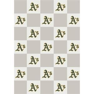 NEW Oakland Athletics MLB Buttery Soft Throw Blanket Neutral Check 50x70 Cozy